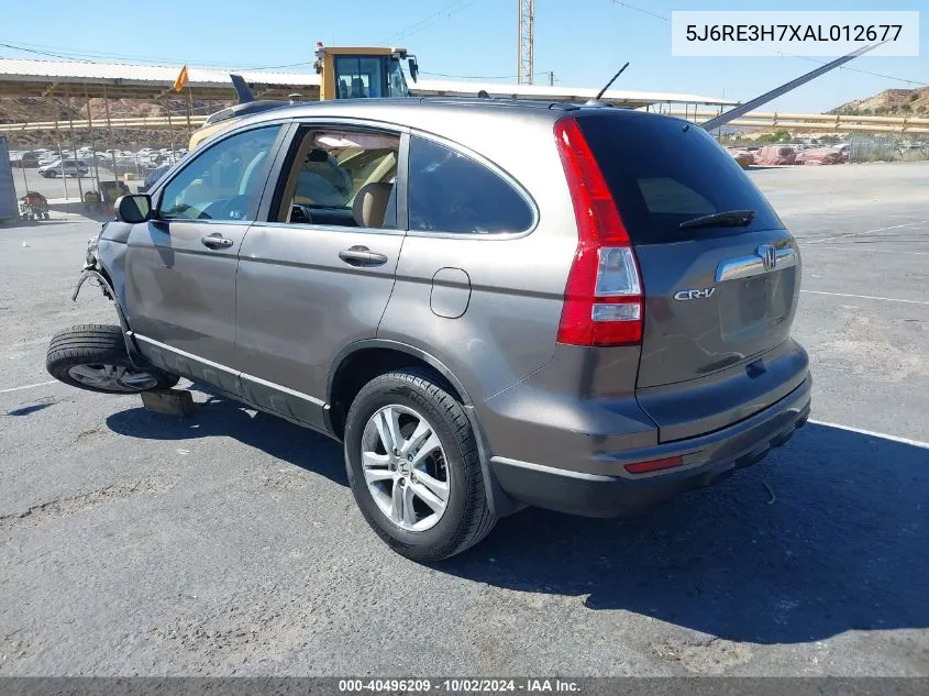 2010 Honda Cr-V Ex-L VIN: 5J6RE3H7XAL012677 Lot: 40496209