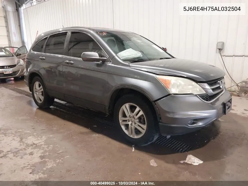 2010 Honda Cr-V Ex-L VIN: 5J6RE4H75AL032504 Lot: 40499025