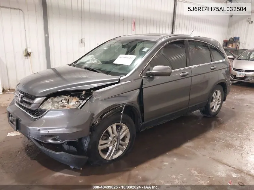 5J6RE4H75AL032504 2010 Honda Cr-V Ex-L