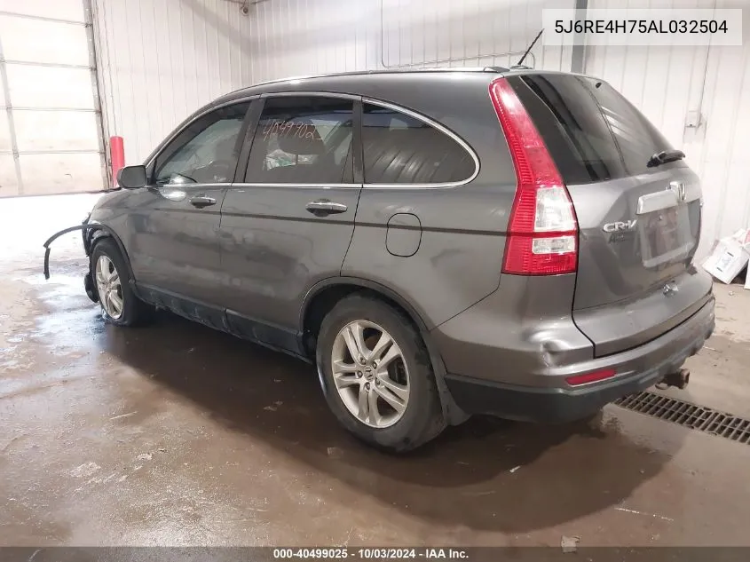 2010 Honda Cr-V Ex-L VIN: 5J6RE4H75AL032504 Lot: 40499025