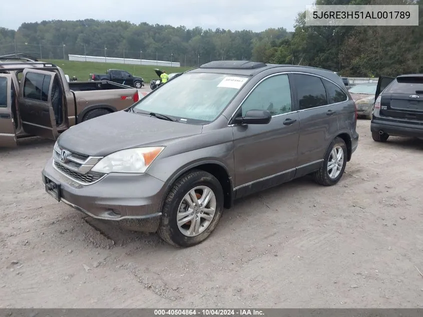 5J6RE3H51AL001789 2010 Honda Cr-V Ex