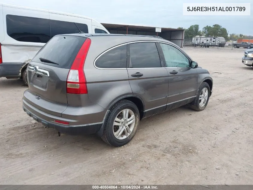 5J6RE3H51AL001789 2010 Honda Cr-V Ex