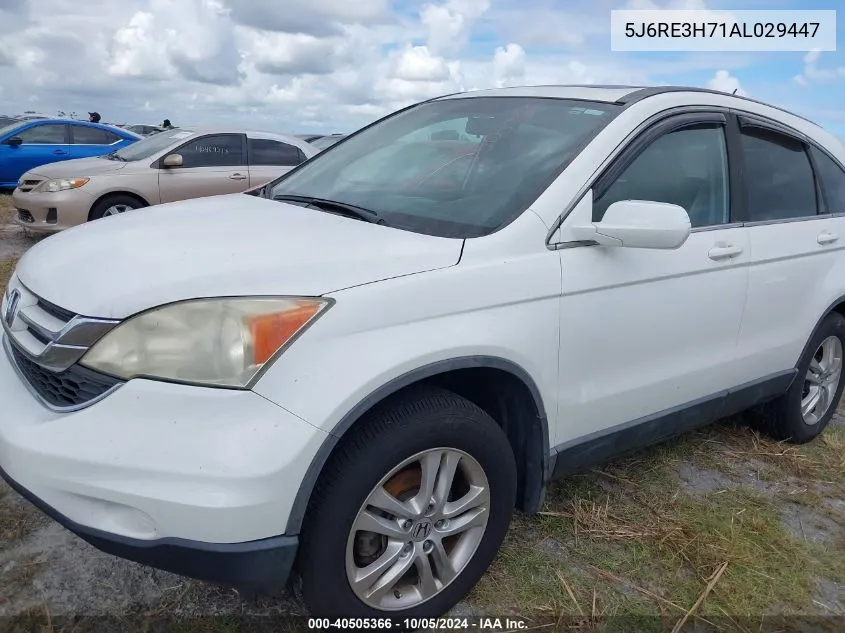 2010 Honda Cr-V Ex-L VIN: 5J6RE3H71AL029447 Lot: 40505366