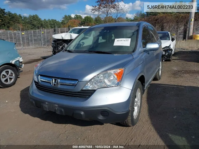 2010 Honda Cr-V Ex-L VIN: 5J6RE4H74AL002233 Lot: 40507655