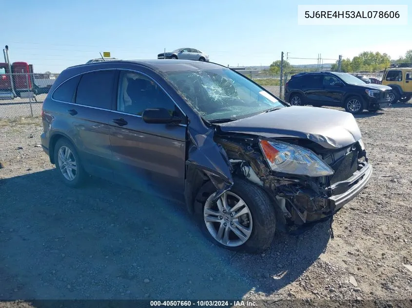 2010 Honda Cr-V Ex VIN: 5J6RE4H53AL078606 Lot: 40507660