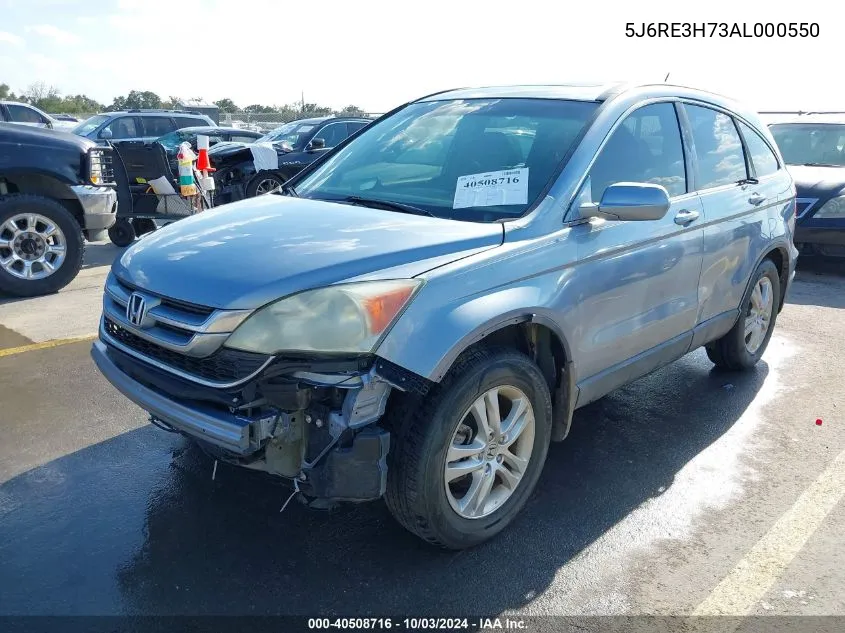 2010 Honda Cr-V Ex-L VIN: 5J6RE3H73AL000550 Lot: 40508716