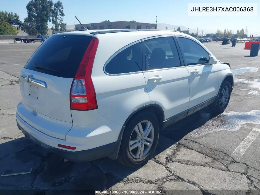 2010 Honda Cr-V Ex-L VIN: JHLRE3H7XAC006368 Lot: 40513965