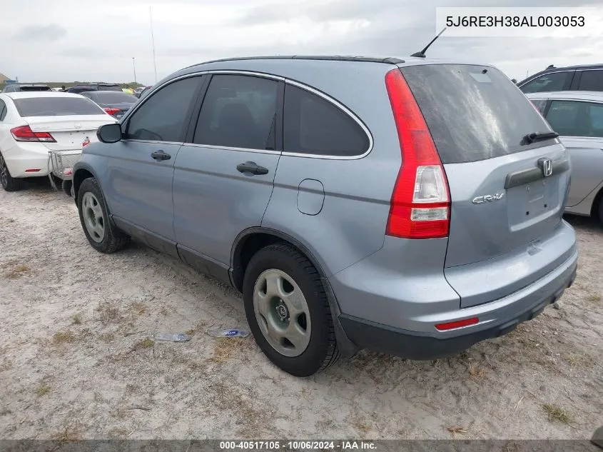 2010 Honda Cr-V Lx VIN: 5J6RE3H38AL003053 Lot: 40517105