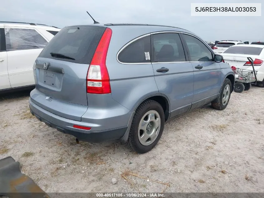 2010 Honda Cr-V Lx VIN: 5J6RE3H38AL003053 Lot: 40517105