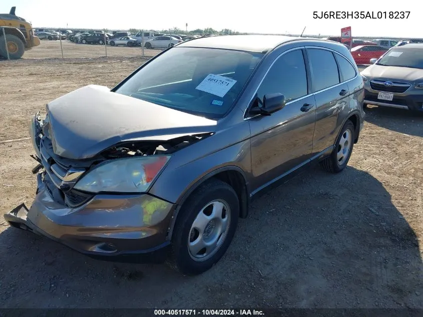 2010 Honda Cr-V Lx VIN: 5J6RE3H35AL018237 Lot: 40517571