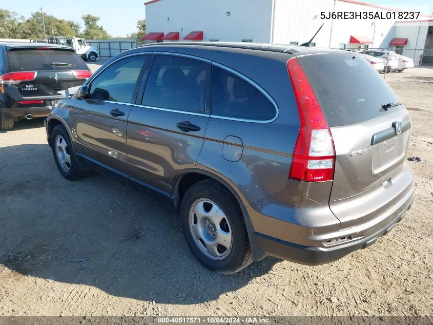 2010 Honda Cr-V Lx VIN: 5J6RE3H35AL018237 Lot: 40517571