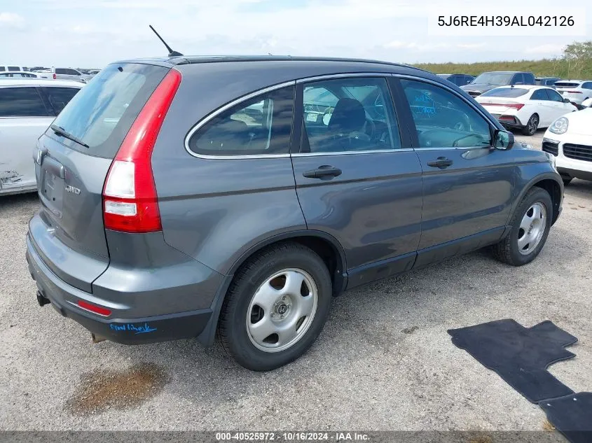 2010 Honda Cr-V Lx VIN: 5J6RE4H39AL042126 Lot: 40525972