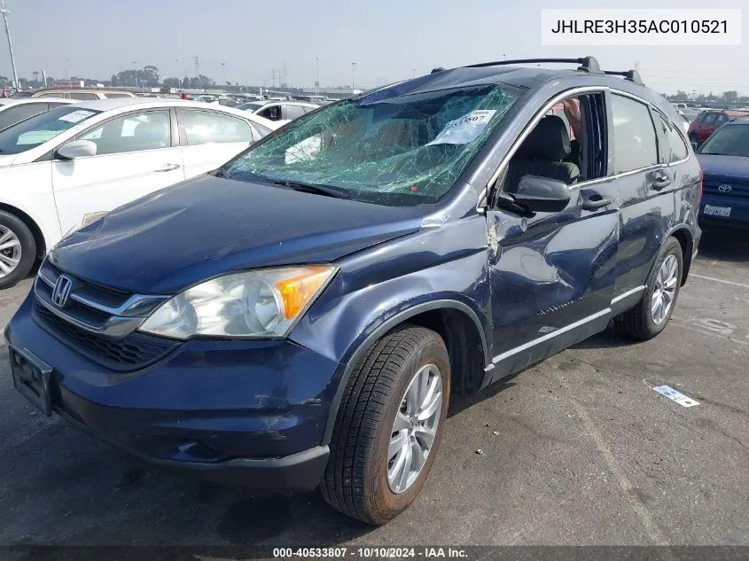 JHLRE3H35AC010521 2010 Honda Cr-V Lx