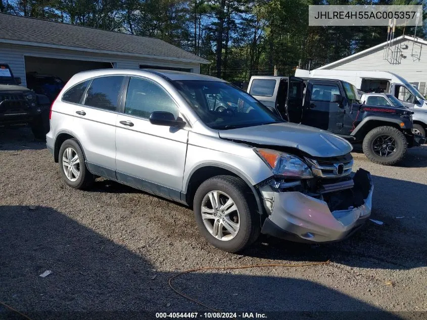 2010 Honda Cr-V Ex VIN: JHLRE4H55AC005357 Lot: 40544467