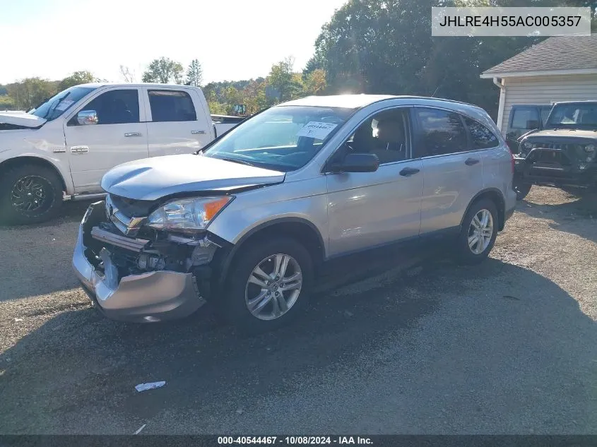 2010 Honda Cr-V Ex VIN: JHLRE4H55AC005357 Lot: 40544467