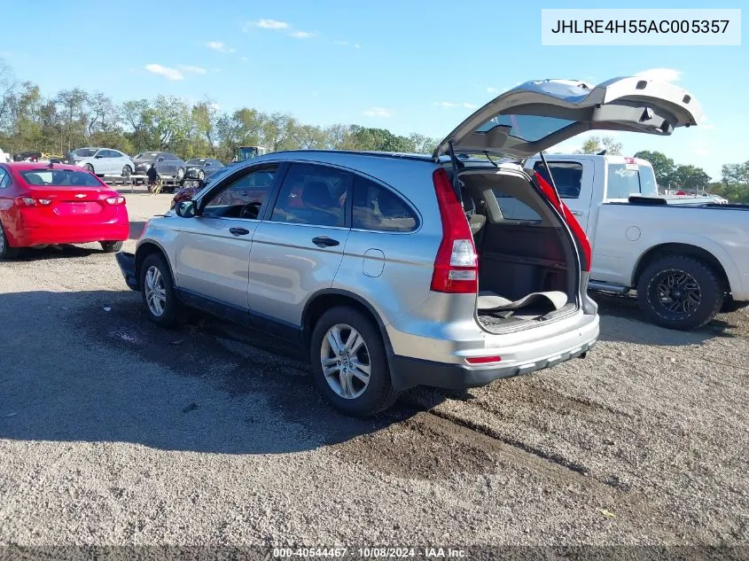 2010 Honda Cr-V Ex VIN: JHLRE4H55AC005357 Lot: 40544467