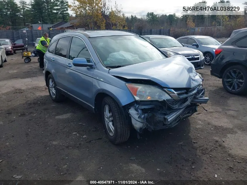 2010 Honda Cr-V Ex-L VIN: 5J6RE4H76AL038229 Lot: 40547971