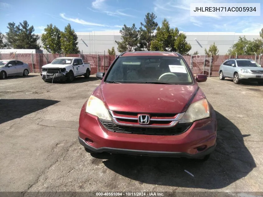 JHLRE3H71AC005934 2010 Honda Cr-V Ex-L