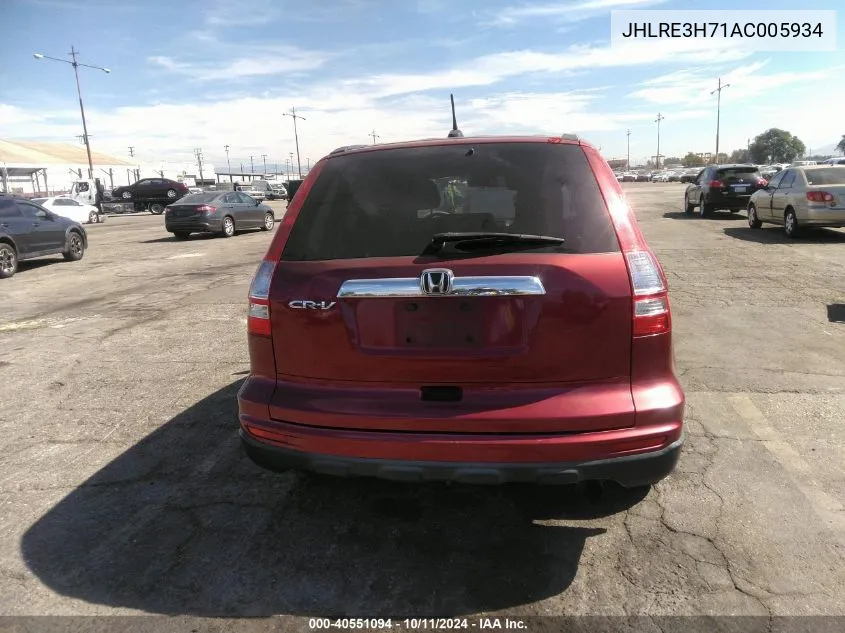 JHLRE3H71AC005934 2010 Honda Cr-V Ex-L