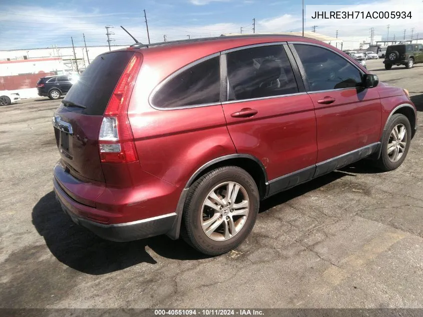 JHLRE3H71AC005934 2010 Honda Cr-V Ex-L