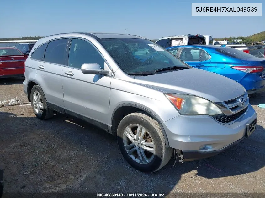 2010 Honda Cr-V Ex-L VIN: 5J6RE4H7XAL049539 Lot: 40560140