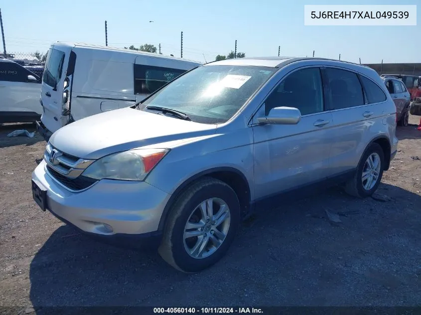 2010 Honda Cr-V Ex-L VIN: 5J6RE4H7XAL049539 Lot: 40560140