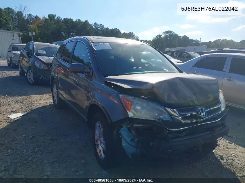 2010 Honda Cr-V Ex-L VIN: 5J6RE3H76AL022042 Lot: 40561038