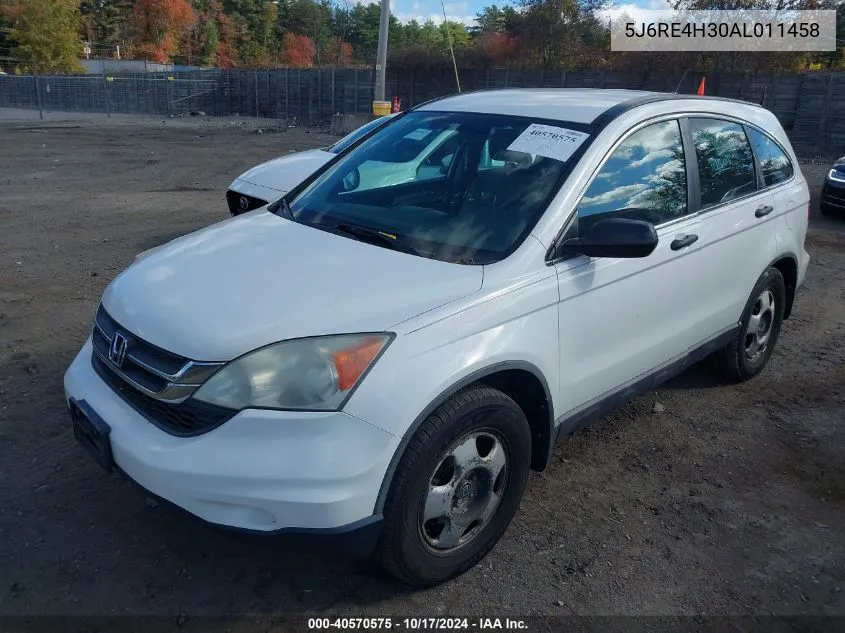 2010 Honda Cr-V Lx VIN: 5J6RE4H30AL011458 Lot: 40570575