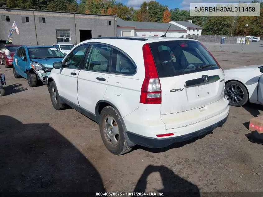 2010 Honda Cr-V Lx VIN: 5J6RE4H30AL011458 Lot: 40570575