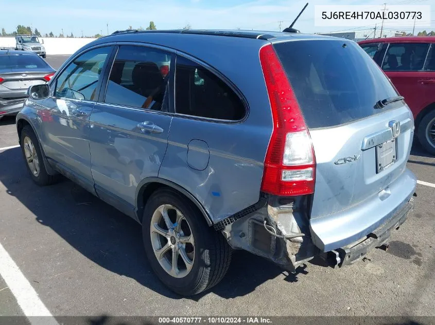 2010 Honda Cr-V Ex-L VIN: 5J6RE4H70AL030773 Lot: 40570777