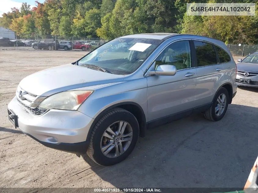 5J6RE4H74AL102042 2010 Honda Cr-V Ex-L