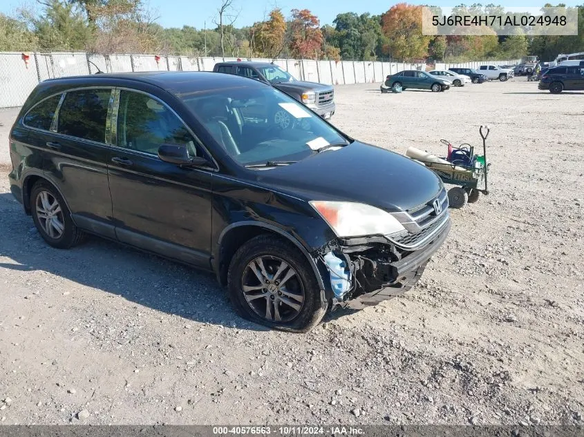 2010 Honda Cr-V Ex-L VIN: 5J6RE4H71AL024948 Lot: 40576563