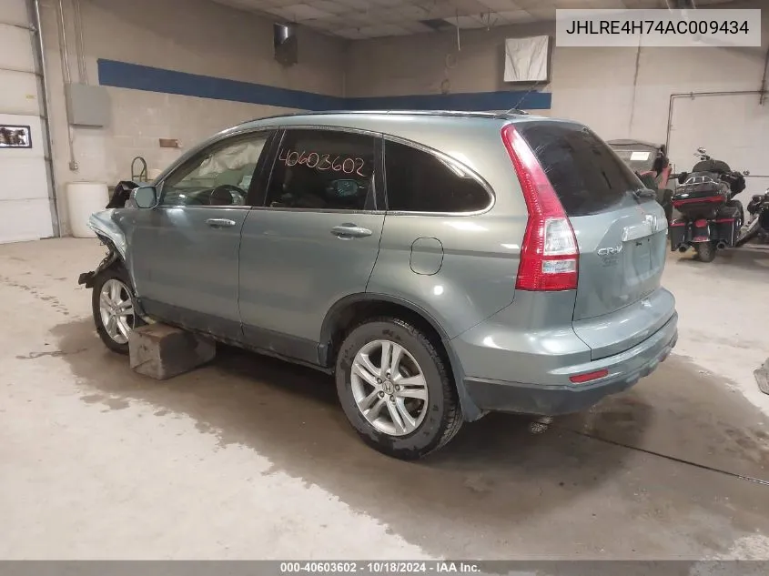 2010 Honda Cr-V Ex-L VIN: JHLRE4H74AC009434 Lot: 40603602