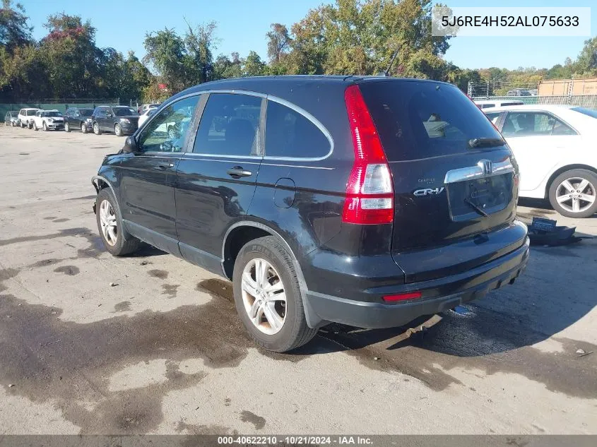 2010 Honda Cr-V Ex VIN: 5J6RE4H52AL075633 Lot: 40622210