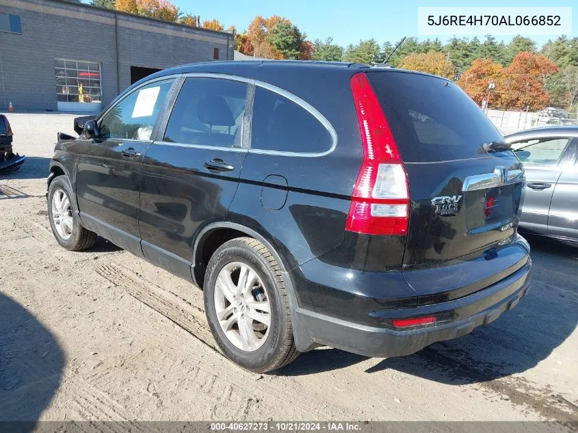 2010 Honda Cr-V Ex-L VIN: 5J6RE4H70AL066852 Lot: 40627273