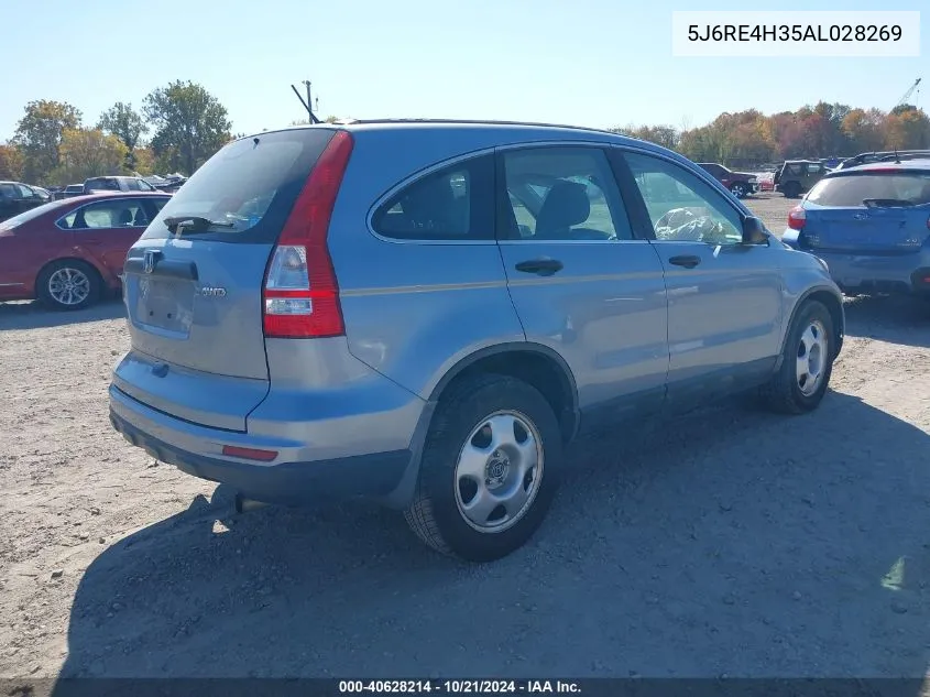 2010 Honda Cr-V Lx VIN: 5J6RE4H35AL028269 Lot: 40628214