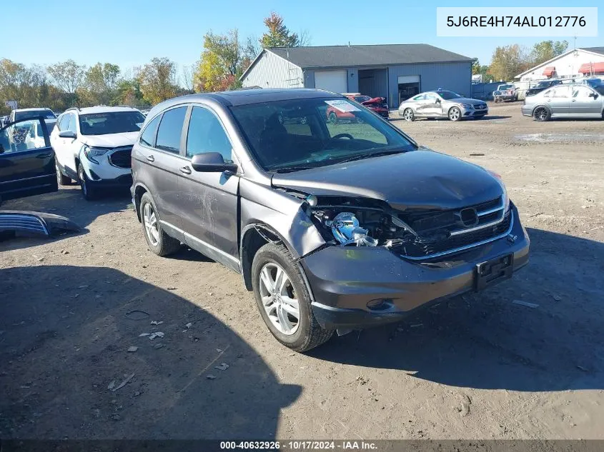 2010 Honda Cr-V Ex-L VIN: 5J6RE4H74AL012776 Lot: 40632926