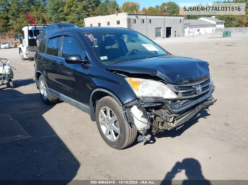 2010 Honda Cr-V Ex-L VIN: 5J6RE4H77AL031516 Lot: 40642419