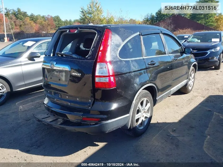 2010 Honda Cr-V Ex-L VIN: 5J6RE4H77AL031516 Lot: 40642419