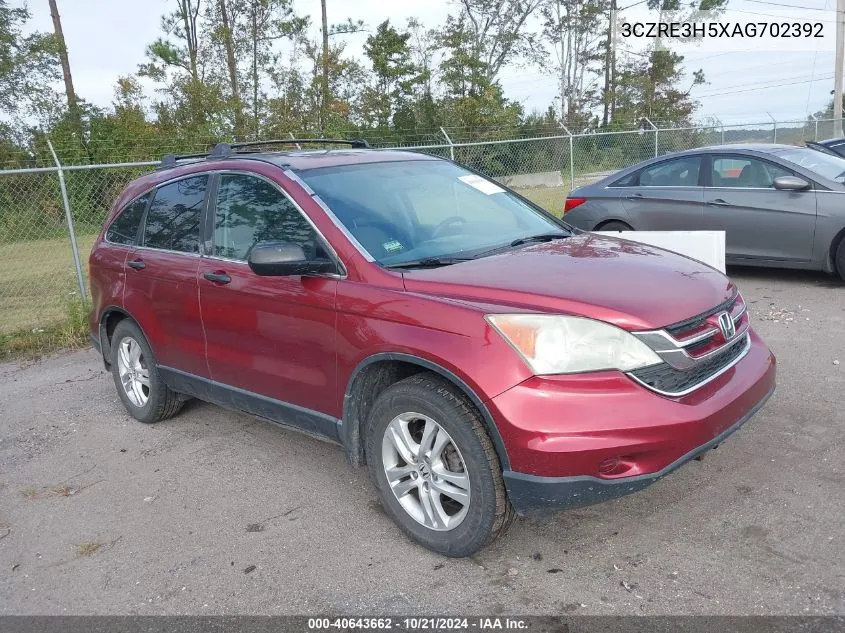 2010 Honda Cr-V Ex VIN: 3CZRE3H5XAG702392 Lot: 40643662