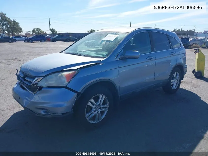 5J6RE3H72AL006596 2010 Honda Cr-V Ex-L