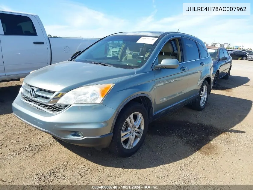 2010 Honda Cr-V Exl VIN: JHLRE4H78AC007962 Lot: 40658748