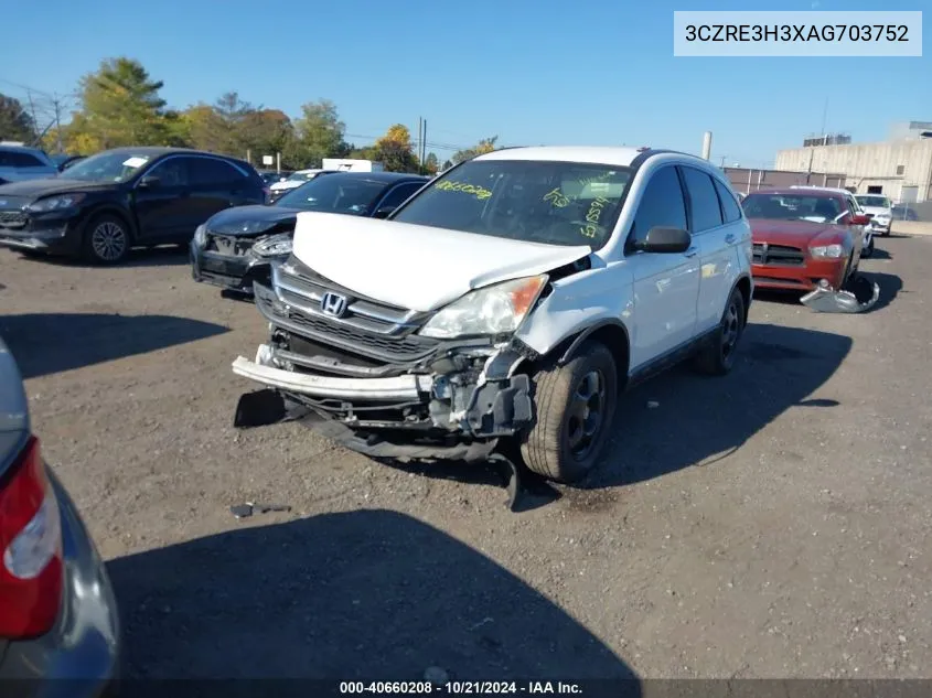 3CZRE3H3XAG703752 2010 Honda Cr-V Lx