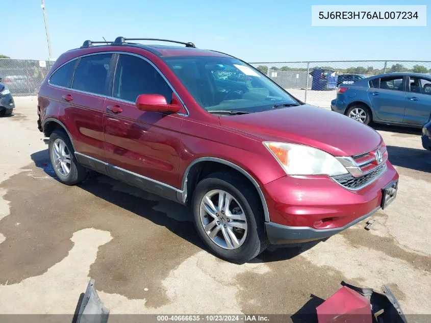 2010 Honda Cr-V Ex-L VIN: 5J6RE3H76AL007234 Lot: 40666635