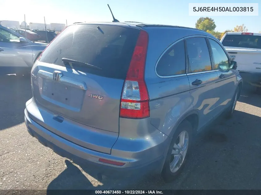 5J6RE4H50AL003815 2010 Honda Cr-V Ex