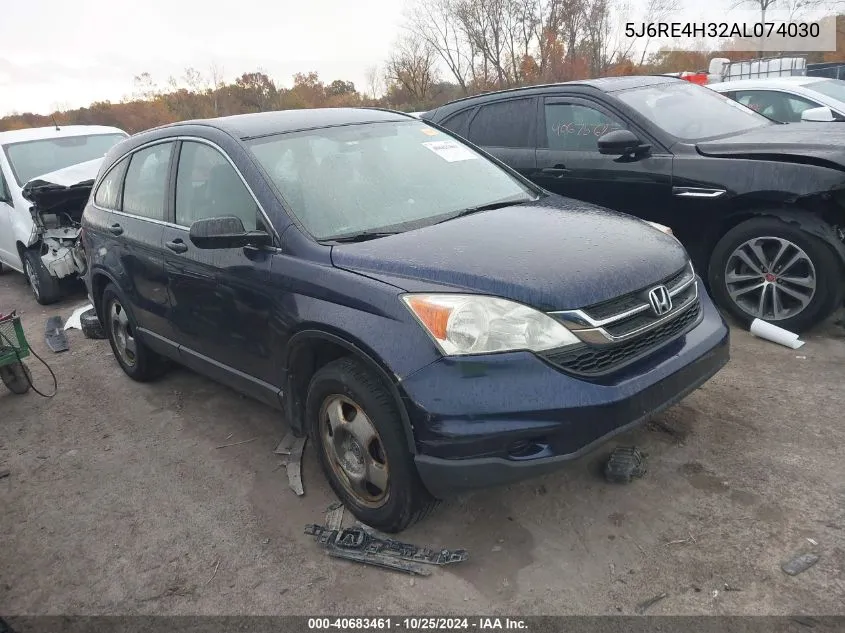 2010 Honda Cr-V Lx VIN: 5J6RE4H32AL074030 Lot: 40683461