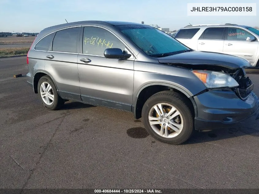 2010 Honda Cr-V Ex-L VIN: JHLRE3H79AC008158 Lot: 40684444