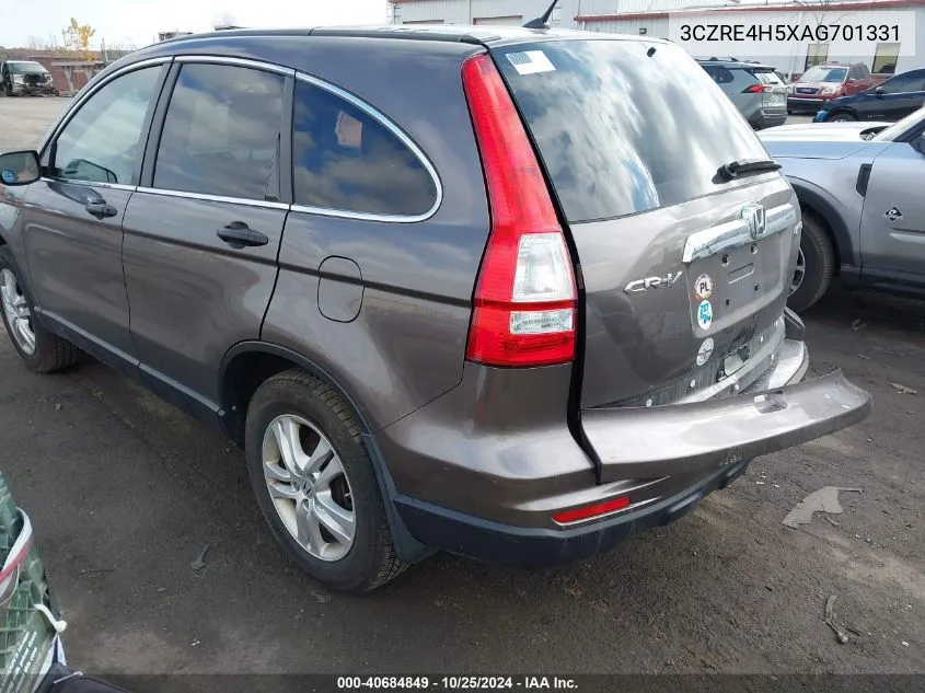 2010 Honda Cr-V Ex VIN: 3CZRE4H5XAG701331 Lot: 40684849