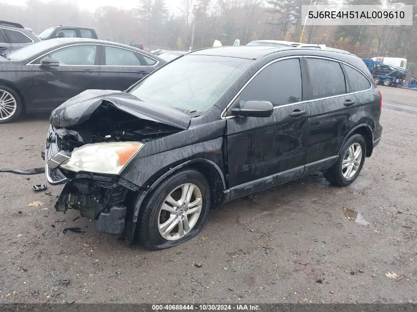 2010 Honda Cr-V Ex VIN: 5J6RE4H51AL009610 Lot: 40688444