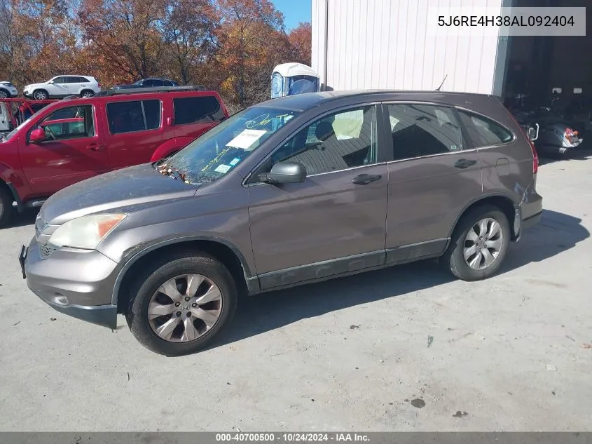 2010 Honda Cr-V Lx VIN: 5J6RE4H38AL092404 Lot: 40700500